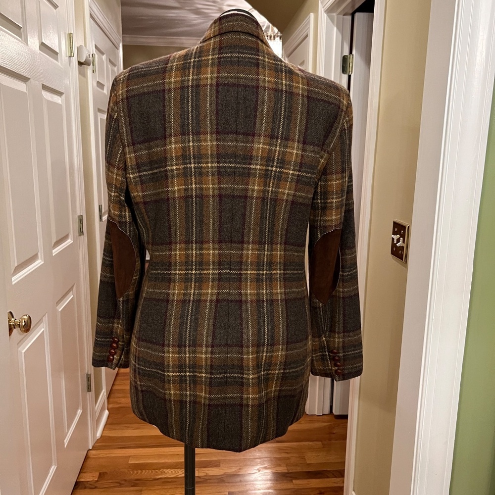 Ralph Lauren Brown Plaid Wool Blazer - Picture 6 of 8